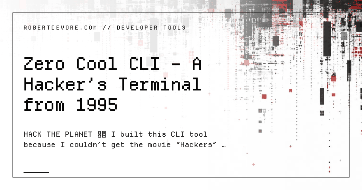 Featured image for Zero Cool CLI – A Hacker’s Terminal from 1995